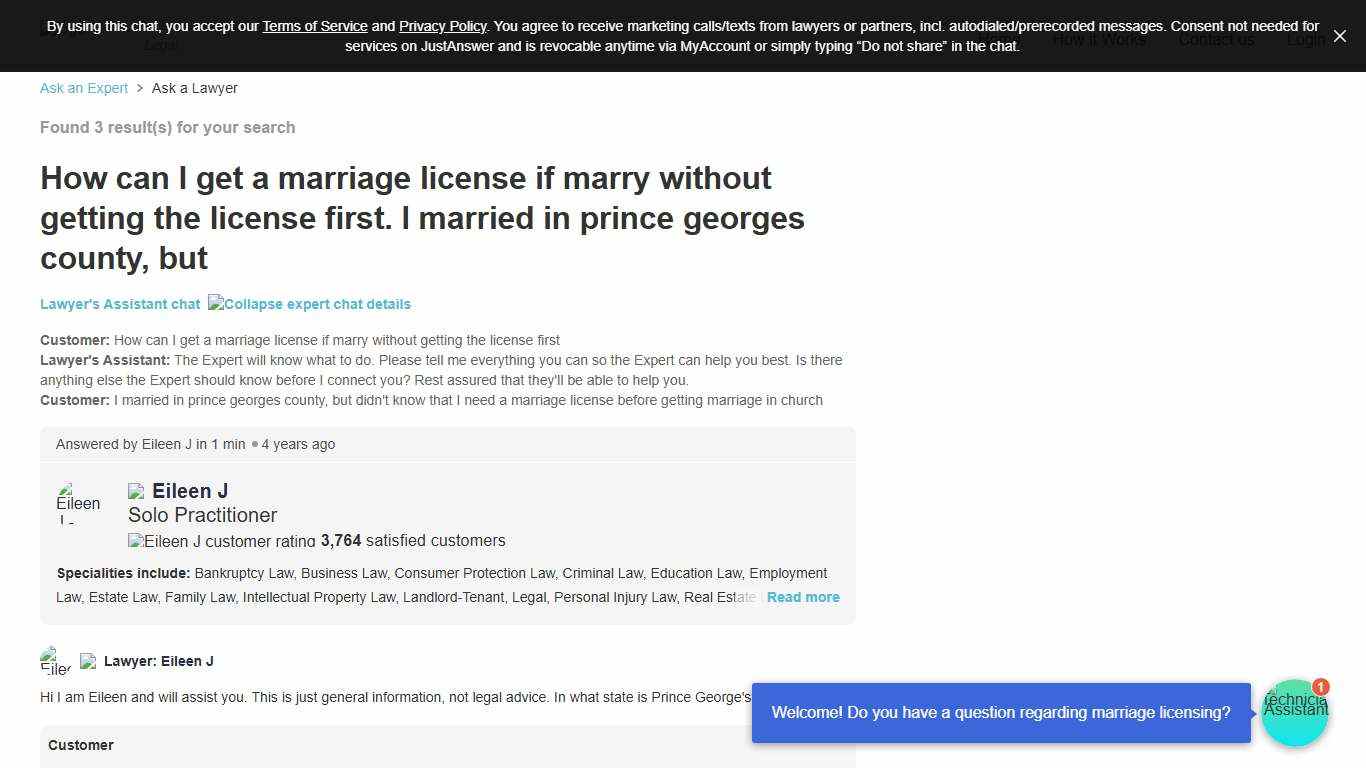 How can I get a marriage license if marry without getting the license first. I married in prince georges county, but